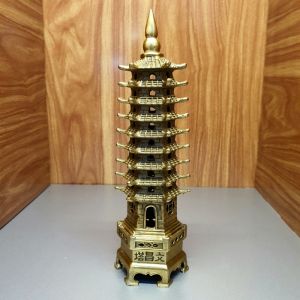 Tháp văn xương 9 tầng đồ đồng phong thủy size lớn - ĐĐPT617