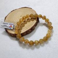 Vòng Tay Phong Thủy Đá Thạch Anh Tóc Vàng Thiên Nhiên Đã Kiểm Định Size Hạt 8ly (VIP) - Hợp Mệnh Kim Thổ - TATV132