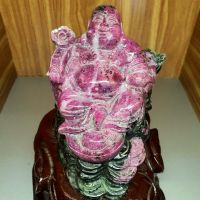 Tượng ngài Di Lạc đá Ruby thiên nhiên nguyên khối - TDLRB200