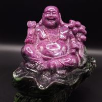 Tượng ngài Di Lạc đá Ruby thiên nhiên nguyên khối - TDLRB219