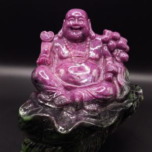 Tượng ngài Di Lạc đá Ruby thiên nhiên nguyên khối - TDLRB219