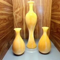 Bộ 3 bình hút tài lộc đá ngọc hoàng long thiên nhiên - BTL1157