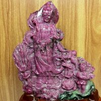 Tượng mẹ quán thế âm đá Ruby thiên nhiên - ĐRB1222