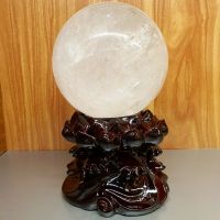 Quả Cầu Phong Thủy Đá Thạch Anh Trắng Thiên Nhiên ĐK: 10,8cm bao kiểm định - Hợp mệnh kim, thủy - QCTAT938