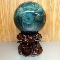 Quả Cầu Phong Thủy Xanh Lá Đá Fluorite Thiên Nhiên ĐK:11,8cm - Hợp mệnh mộc, hỏa - QCXL1049