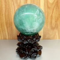 Quả Cầu Phong Thủy Xanh Lá Đá Fluorite Thiên Nhiên ĐK:8,5cm - Hợp mệnh mộc, hỏa - QCXL1057