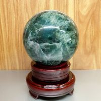 Quả Cầu Phong Thủy Xanh Lá Đá Fluorite Thiên Nhiên ĐK:9,9cm - Hợp mệnh mộc, hỏa - QCXL1156