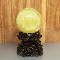 Quả Cầu Phong Thủy Thạch Anh Vàng Thiên Nhiên Size ĐK: 7,3cm - Hợp Mệnh Kim Thổ - QCTAV523