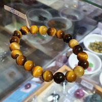 Vòng Tay Đá Mắt Hổ Thiên Nhiên Vàng Nâu 8li- VTCT0011