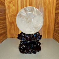 Quả Cầu Phong Thủy Đá Thạch Anh Trắng Thiên Nhiên ĐK:10,8cm Bao Kiểm Định - Hợp Mệnh kim, thủy - QCTAH958