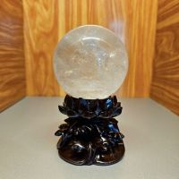 Quả Cầu Phong Thủy Đá Thạch Anh Trắng Thiên Nhiên ĐK:8cm Bao Kiểm Định - Hợp Mệnh kim, thủy - QCTAH1016