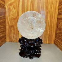 Quả Cầu Phong Thủy Đá Thạch Anh Trắng Thiên Nhiên ĐK:11cm Bao Kiểm Định - Hợp Mệnh kim, thủy - QCTAH1021