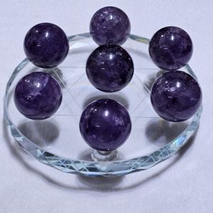 Bộ thất tinh trận bằng đá thạch thạch anh tím thiên nhiên - Hợp mệnh thổ, hỏa - TTT1236