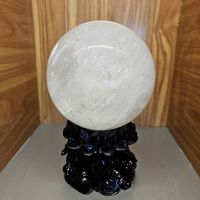Quả Cầu Phong Thủy Đá Thạch Anh Trắng Thiên Nhiên ĐK:15cm Bao Kiểm Định - Hợp Mệnh kim, thủy - QCTAH1228