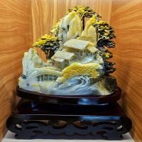 Tiểu cảnh trưng bầy phong thủy ngọc serpentien thiên nhiên - TCTB1136