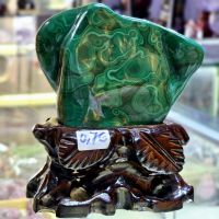 Đá lông công (Khổng tước) Malachite trưng bầy phong thủy - ĐLC445
