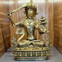 Tôn tượng Đức Văn Thù Sư Lợi Mật Tông bằng đồng vàng cao 30cm - ĐTC1257