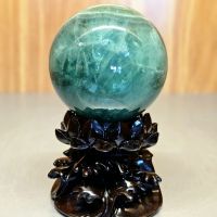 Quả Cầu Phong Thủy Xanh Lá Đá Fluorite Thiên Nhiên ĐK:7,9cm - Hợp mệnh mộc, hỏa - QCXL943