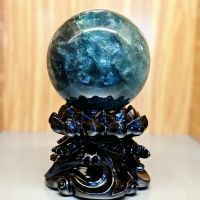 Quả Cầu Phong Thủy Xanh Lá Đá Fluorite Thiên Nhiên ĐK:10,6cm - Hợp mệnh mộc, hỏa - QCXL1002