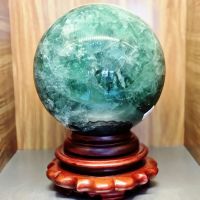 Quả Cầu Phong Thủy Xanh Lá Đá Fluorite Thiên Nhiên ĐK:18cm - Hợp mệnh mộc, hỏa - QCXL1013
