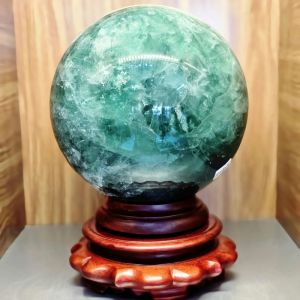 Quả Cầu Phong Thủy Xanh Lá Đá Fluorite Thiên Nhiên ĐK:18cm - Hợp mệnh mộc, hỏa - QCXL1013