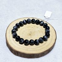Vòng tay đá mắt hổ chim ưng đen hợp cho mệnh thủy mộc Size 8ly - VTMH1016