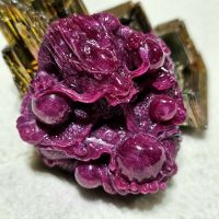 Tượng rồng phun châu đeo cổ đá Ruby đỏ thiên nhiên VIP - TRRB1220