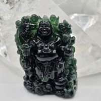 Tượng ngài Di Lạc ngũ phúc ngọc Phỉ Thúy mực (VIP) - TDL1234
