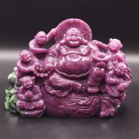 Tượng ngài Di Lạc ngũ phúc đá ruby thiên nhiên ( Vip ) - ĐRB1032