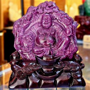 Tượng ngài Di Lặc ruby thiên nhiên ( Vip ) - ĐRB1215