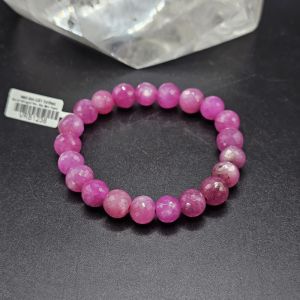Vòng Tay Phong Thủy Đá Ruby Thiên Nhiên Size Hạt ~9ly - VRB1238