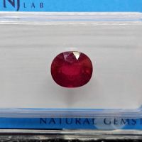 Mặt đá quý ruby facet thiên nhiên cao cấp - Đã kiểm định - RB1211