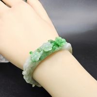 Vòng Tay ngọc A Phỉ Thúy chạm khắc cao cấp thiên nhiên Ni51 - PT111