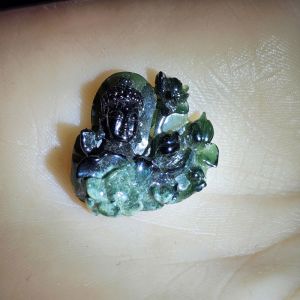 Diện Phật Thích Ca đá quý Tourmaline - DP502