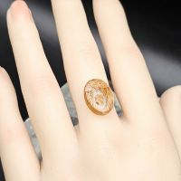 Mặt đá thạch anh tóc đỏ nâu - TAT559