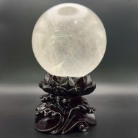 Quả Cầu Phong Thủy Đá Thạch Anh Trắng Thiên Nhiên ĐK:8,8cm - Hợp Mệnh kim, thủy - QCTAH106