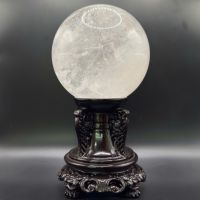 Quả Cầu Phong Thủy Đá Thạch Anh Trắng Thiên Nhiên ĐK:9,8cm - Hợp Mệnh kim, thủy - QCTAH116