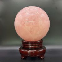 Quả Cầu Phong Thủy Đá Thạch Anh Hồng Thiên Nhiên ĐK:11,6cm - Hợp Mệnh Hỏa Thổ - QCTAH213