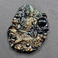 Tượng Phổ Hiền đá Sapphire sao thiên nhiên (VIP) - TPT242