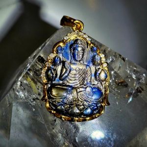 Tượng A Di Đà đá quý Sapphire sao hoa thị thiên nhiên (VIP) - TPT135