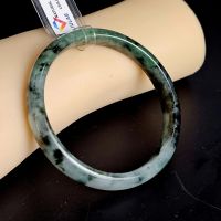 Vòng tay bản liền Ngọc Cẩm Thạch hoa bay thiên nhiên Type B Ni57 - 4VTD1210