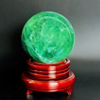 Quả Cầu Phong Thủy Xanh Lá Đá Fluorite Thiên Nhiên ĐK:10cm - Hợp mệnh mộc, hỏa - QCXL933