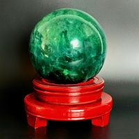 Quả Cầu Phong Thủy Xanh Lá Đá Fluorite Thiên Nhiên ĐK:12m - Hợp mệnh mộc, hỏa - QCXL937
