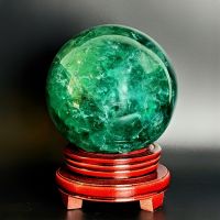 Quả Cầu Phong Thủy Xanh Lá Đá Fluorite Thiên Nhiên ĐK:13cm - Hợp mệnh mộc, hỏa - QCXL948