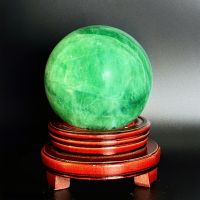 Quả Cầu Phong Thủy Xanh Lá Đá Fluorite Thiên Nhiên ĐK:12m - Hợp mệnh mộc, hỏa - QCXL1004