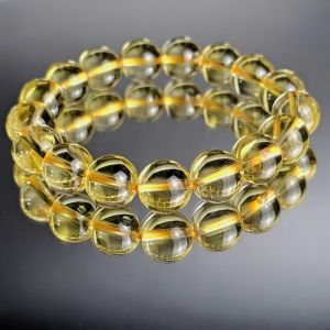 Vòng tay đá thạch anh vàng thiên nhiên Size 10ly - Hợp mệnh Kim Thổ - VTTA100