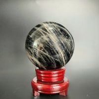 Quả Cầu Phong Thủy Thạch Anh Đen Thiên Nhiên Size ĐK: 12cm - Hợp Mệnh Thủy Mộc - QCTAĐ1110