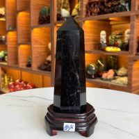 Trụ đá Thạch Anh Đen thiên nhiên bao kiểm định hợp mệnh Mộc, Thủy - TĐTA313