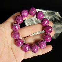 Vòng Tay Phong Thủy Đá Ruby đỏ cắt facet Thiên Nhiên Size Hạt 16ly (VIP) - VRB933
