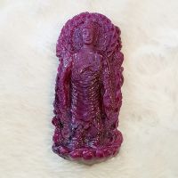 Tượng Thích Ca Đứng Chạm Rồng Đá Ruby Thiên Nhiên - TPCT0079